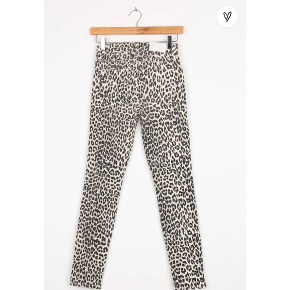 Pistola Aline Cream Cheetah Print High-Rise Skinny Jeans | Size 28 - Picture 8 of 16